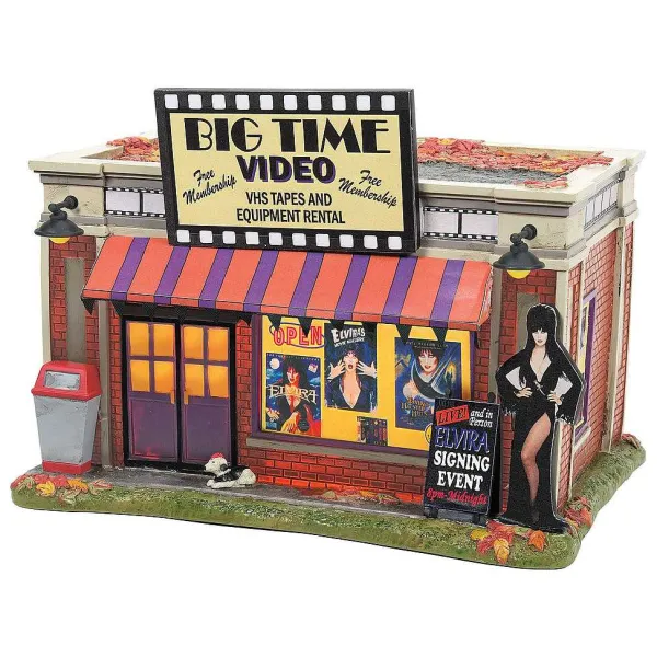 Department 56 Hot Properties Village<Elvira's Big Time Video Store
