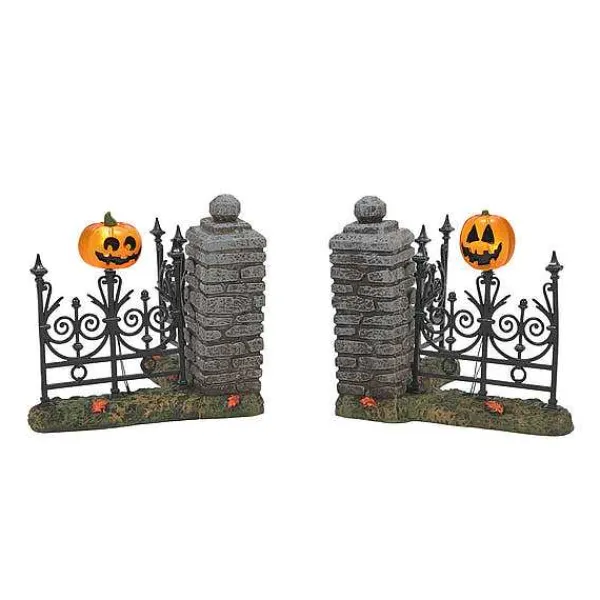 Department 56 Village Halloween Accessories<Jack Lantern Lit Fence Corners