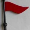 Department 56 Replacement Parts<Red Flag W/ Black Pole