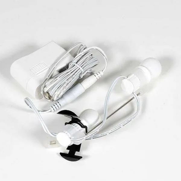 Department 56 Replacement Parts<Replacement Adapter 3V Dc 1300Ma White Male Auxiliary Clip W/2 Light Bar